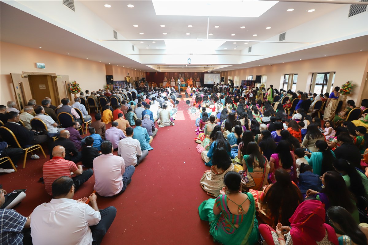 Hundreds of local devotees gathered to celebrate and participate in the inauguration ceremony