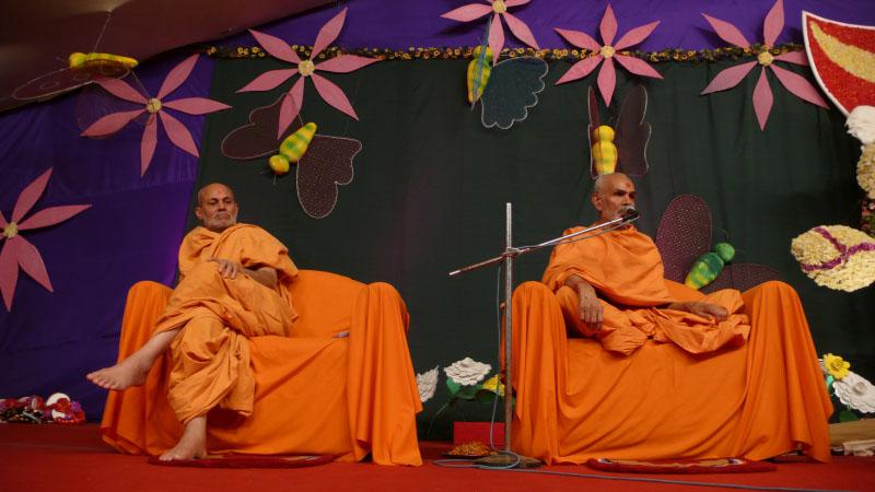 Pujya Viveksagar Swami and Pujya Mahant Swami