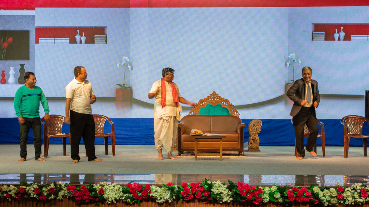 A drama presentation by devotees