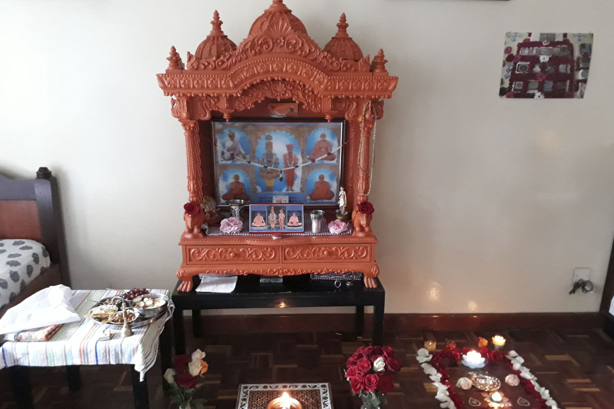 Home decorations by devotees to welcome sadhus