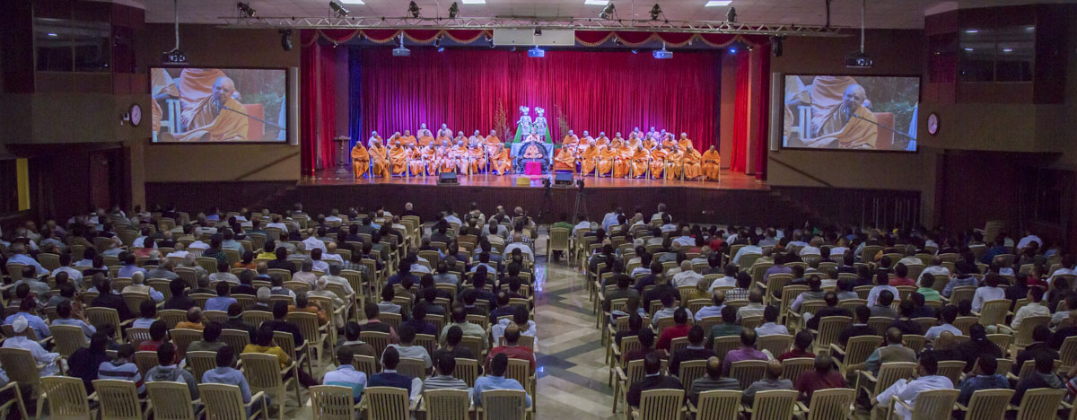 Sadhus during the assembly