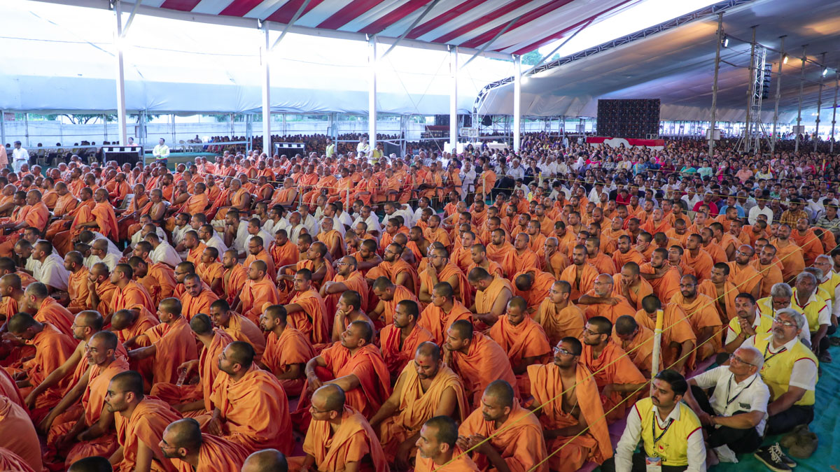 Sadhus during the assembly