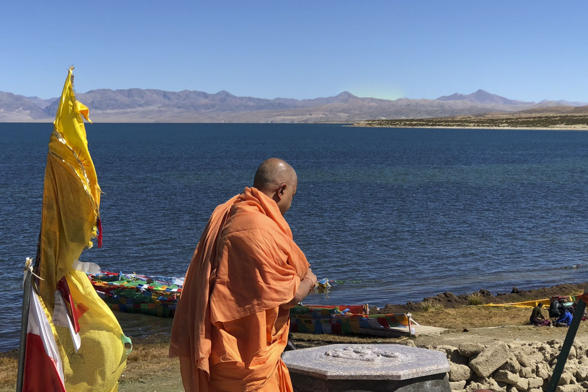 Pujan of holy footprints