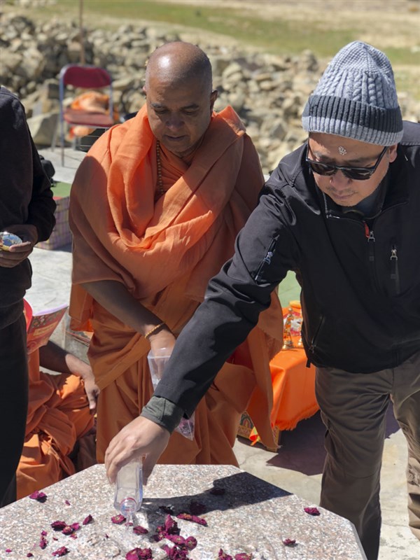 Pujan of holy footprints