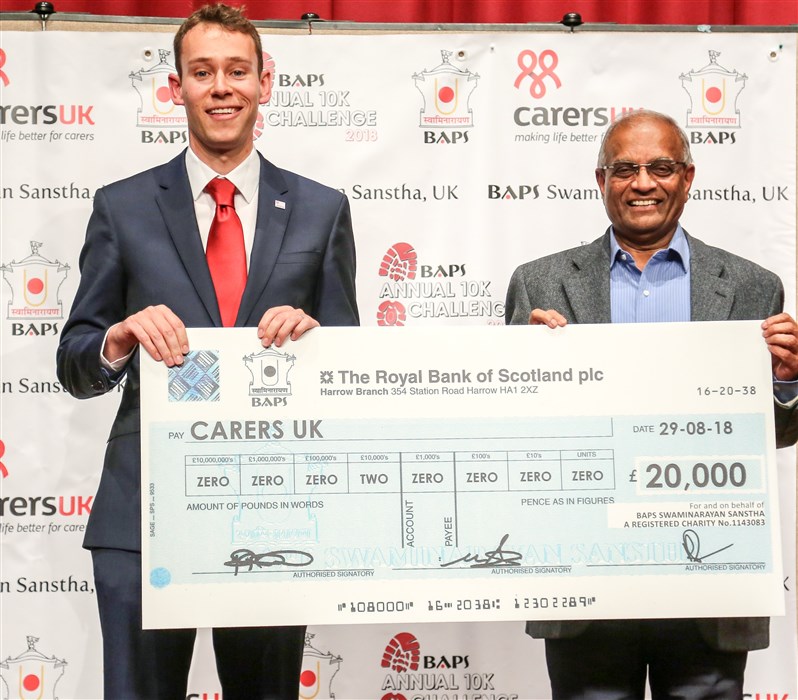 Cheque Presentation to Carers UK