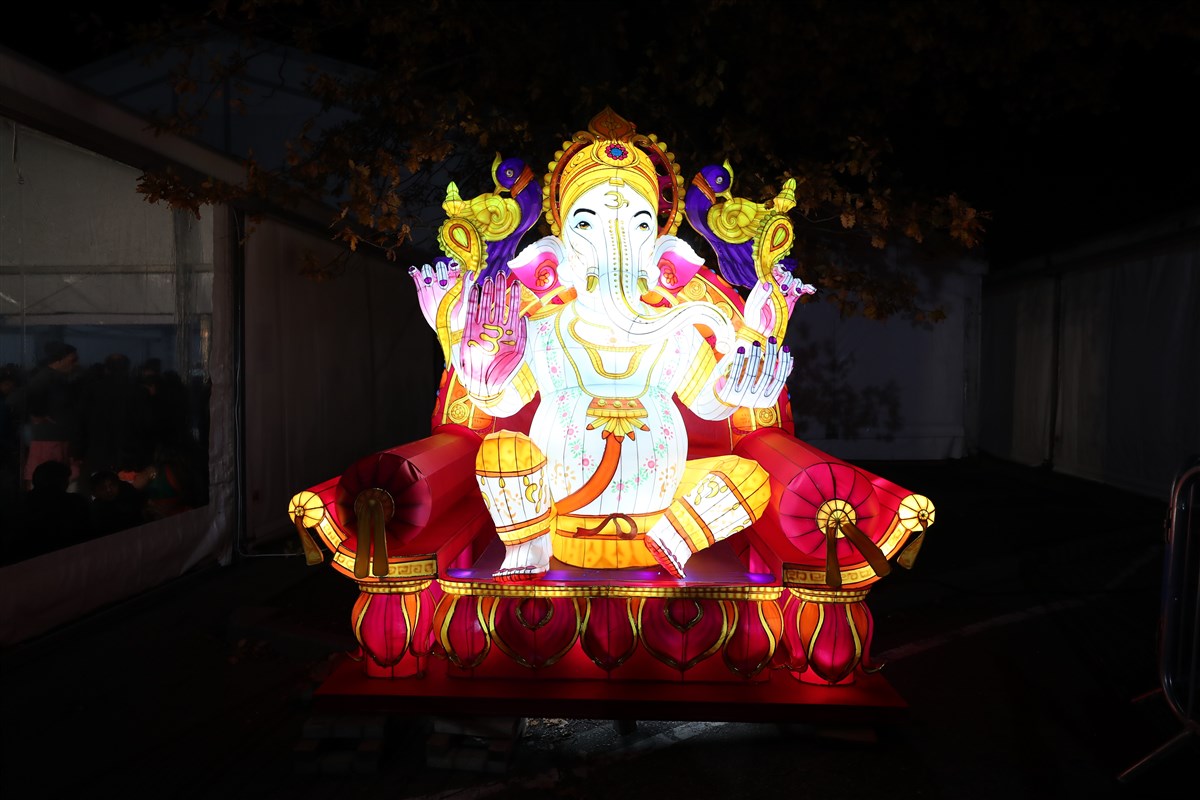 A large Ganesh lantern proved popular with the visitors