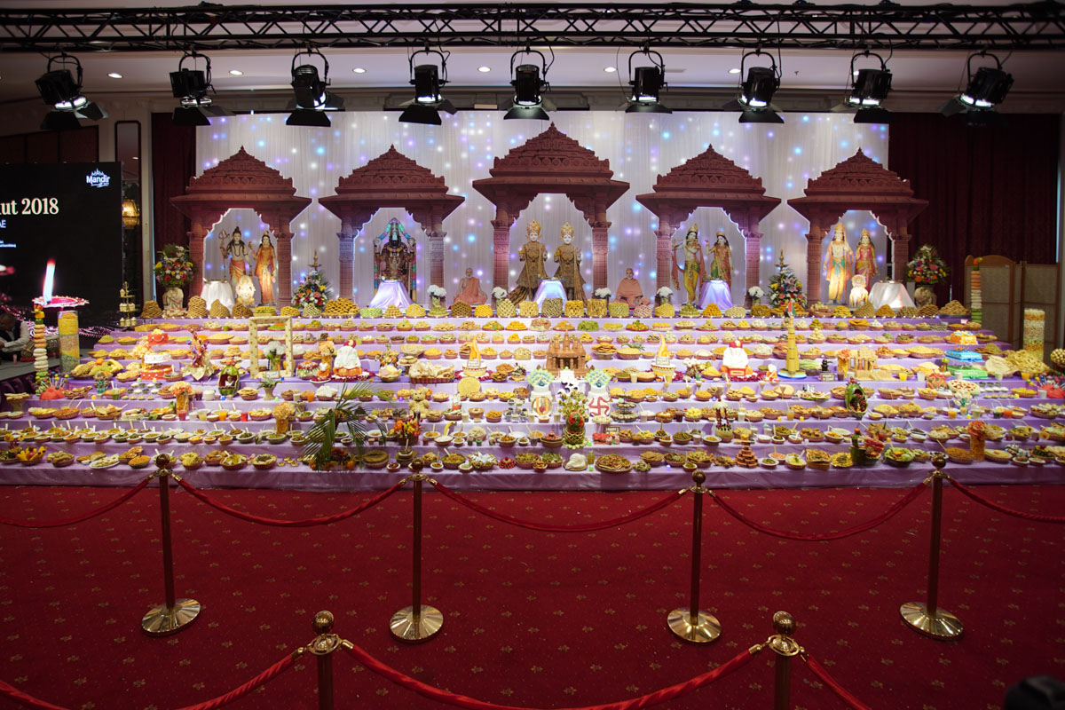 Annakut of 1,200 vegetarian dishes