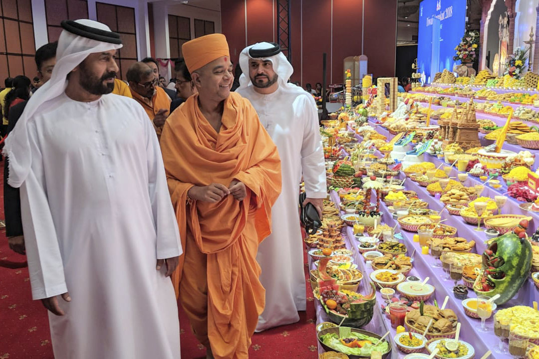 Local officials visit the annakut