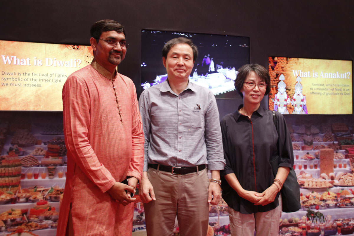 Visitors at the exhibition