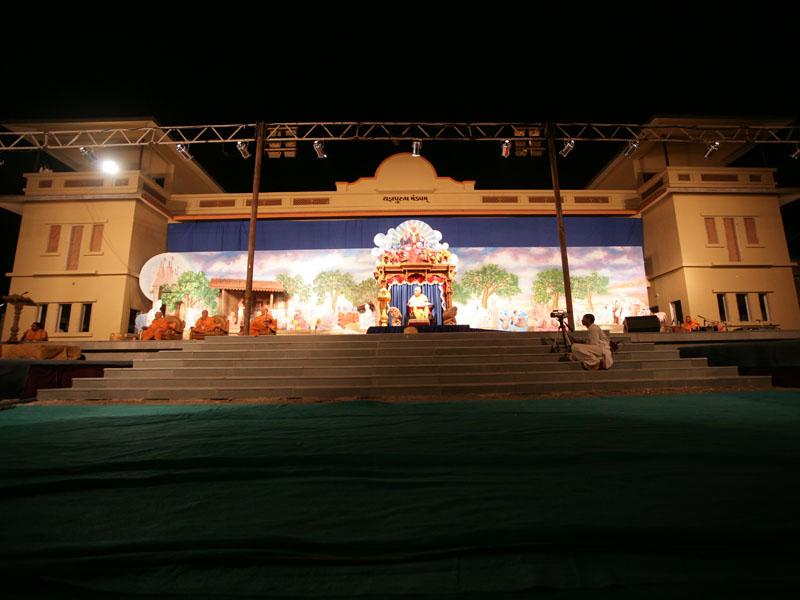Shri Hari Jayanti celebration stage