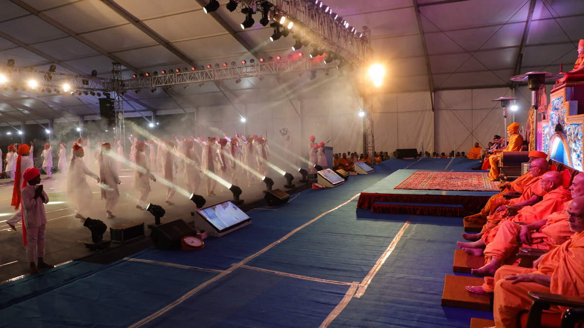Youths perform a traditional dance