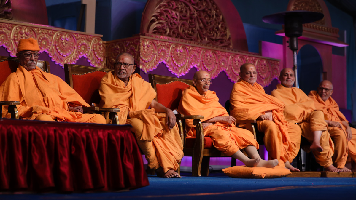 Senior sadhus during the assembly