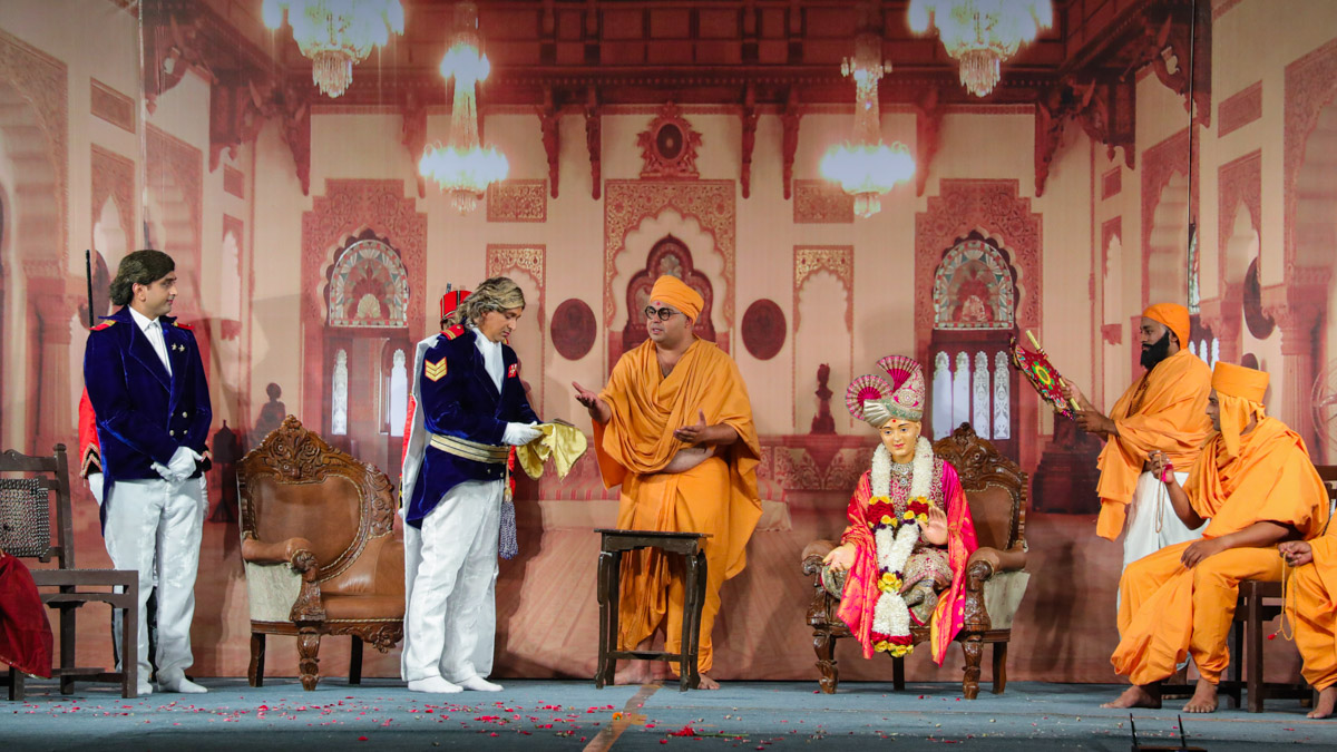 Children and youths present a cultural program