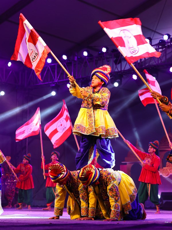Children and youths present a cultural program