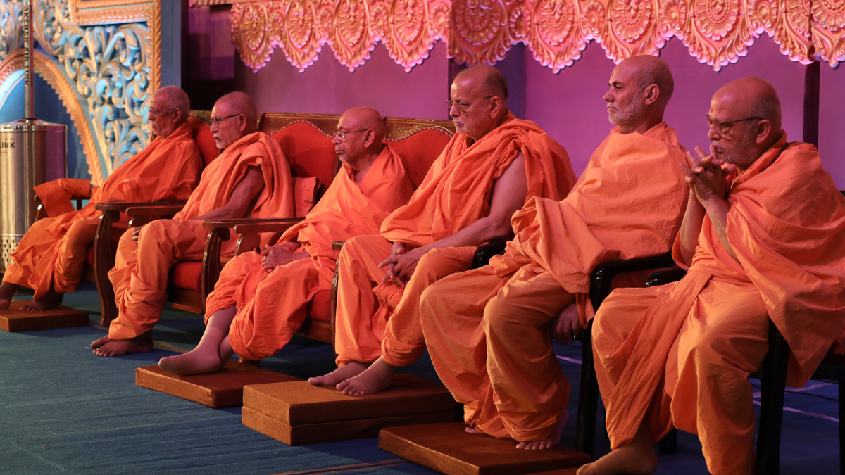 Senior sadhus during the assembly