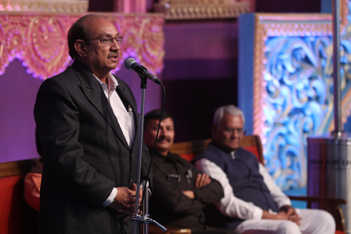 An invited guest addresses the assembly