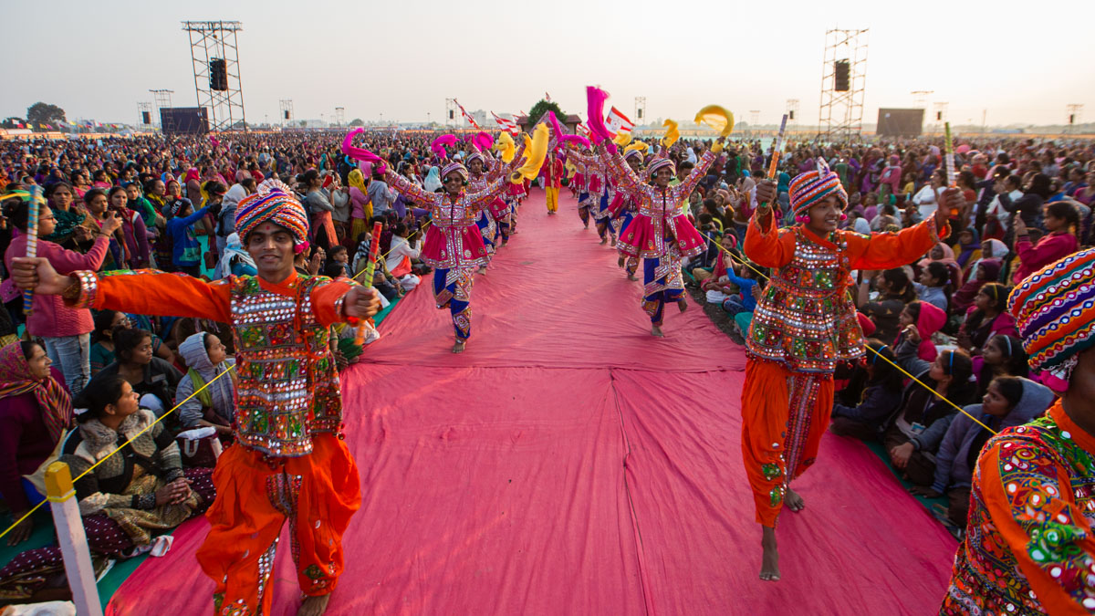 Children and youths present a parade