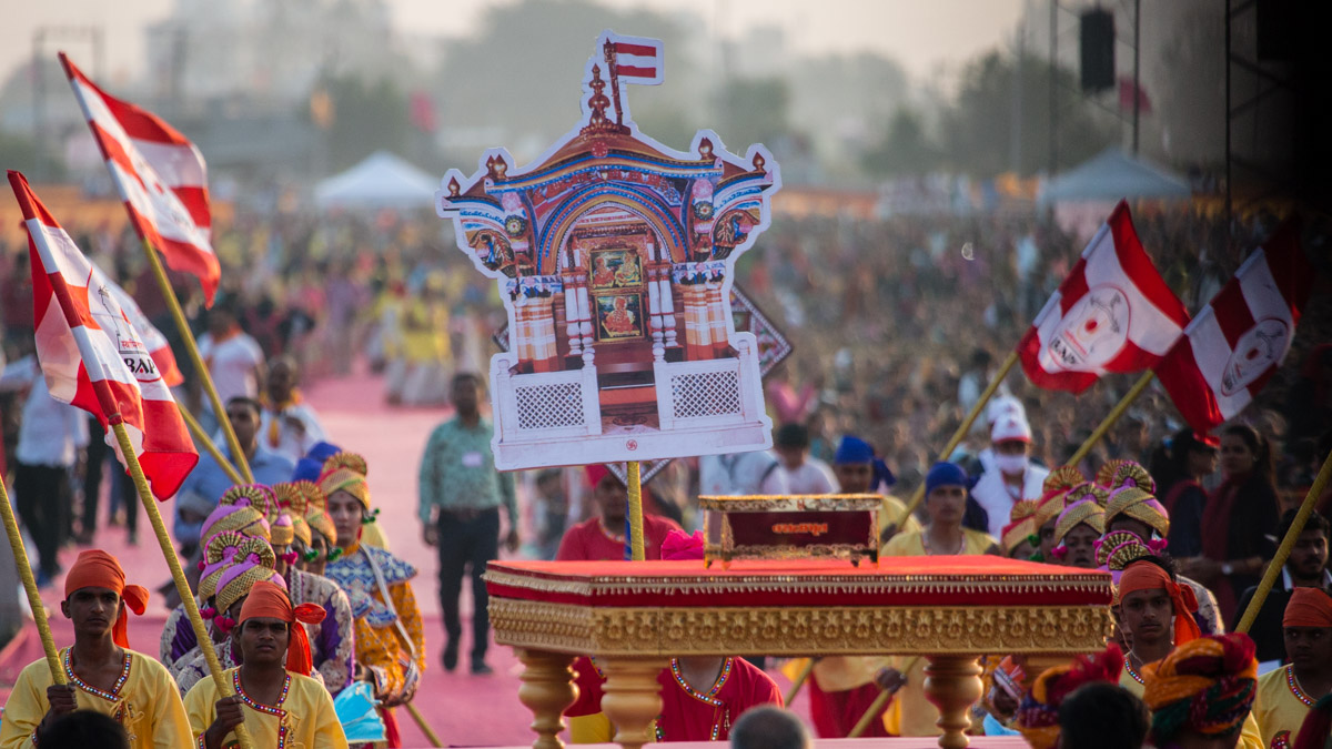 Children and youths present a parade