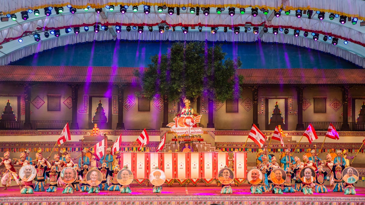 Children and youths perform a traditional dance