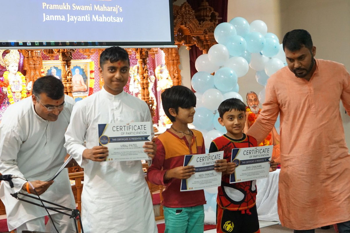 98th Birthday Celebration of Brahmaswarup Pramukh Swami Maharaj, Wellington