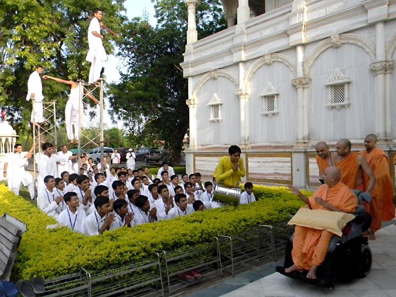 Skit presentation before Swamishri