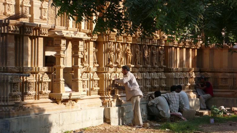Ongoing construction of new shikharbaddh mandir near Gunatitanand Swami's birthplace
