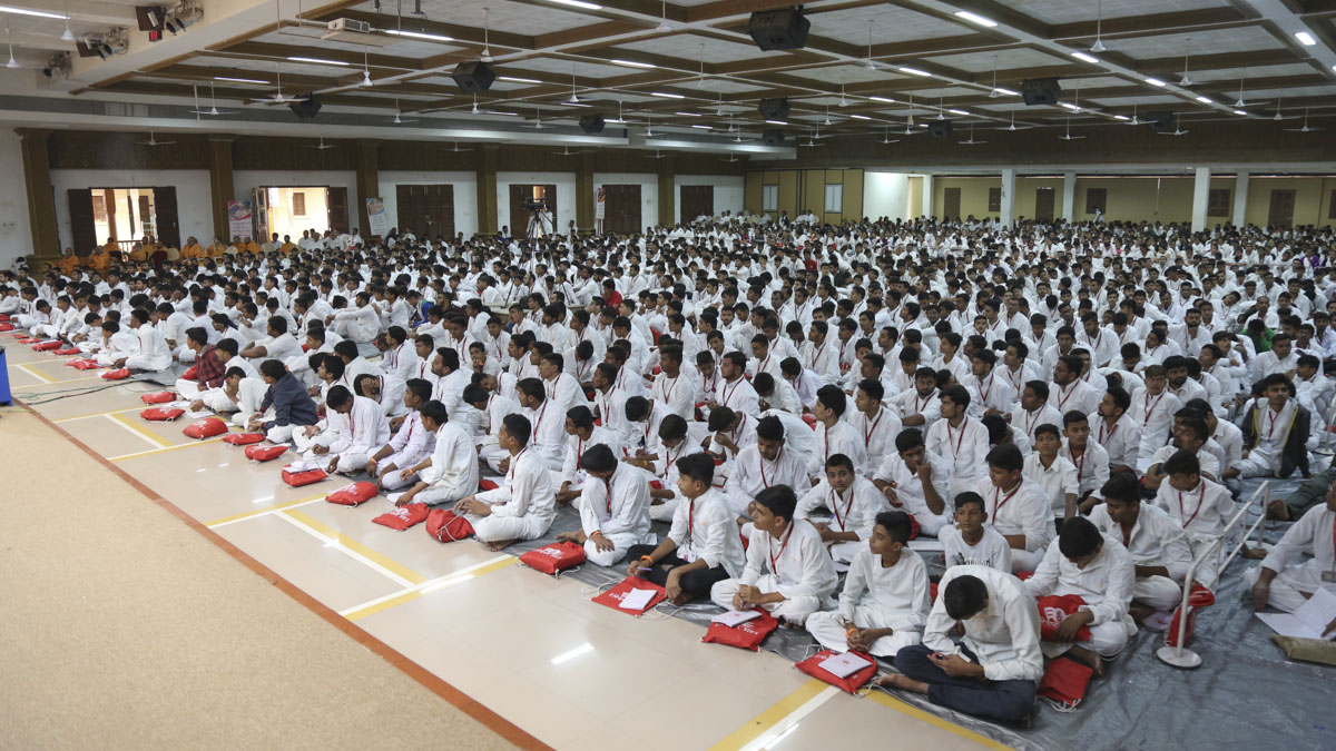 Youths during a shibir session