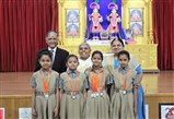 Students were felicitated for achieving high ranks in Adhiveshan in a special assembly