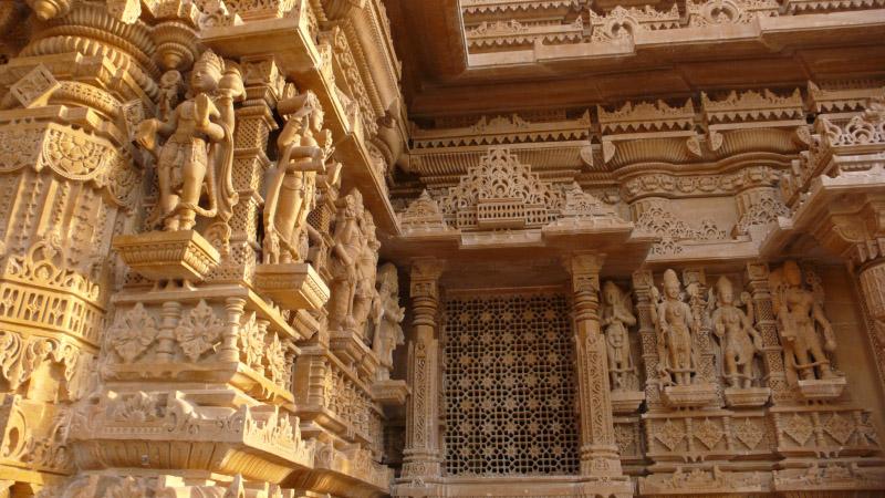  Ornate carvings of mandir ceilings, pillars and walls 