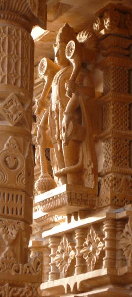  Intricately carved exterior of mandir