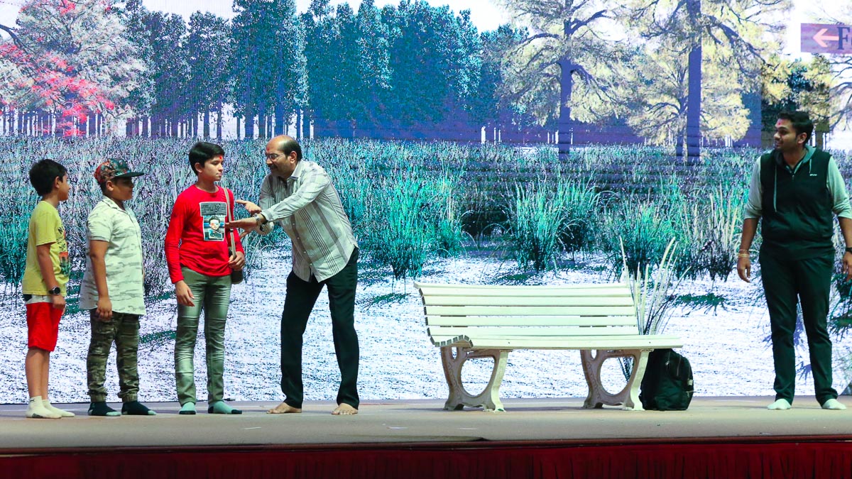 A skit presentation by balaks and karyakars