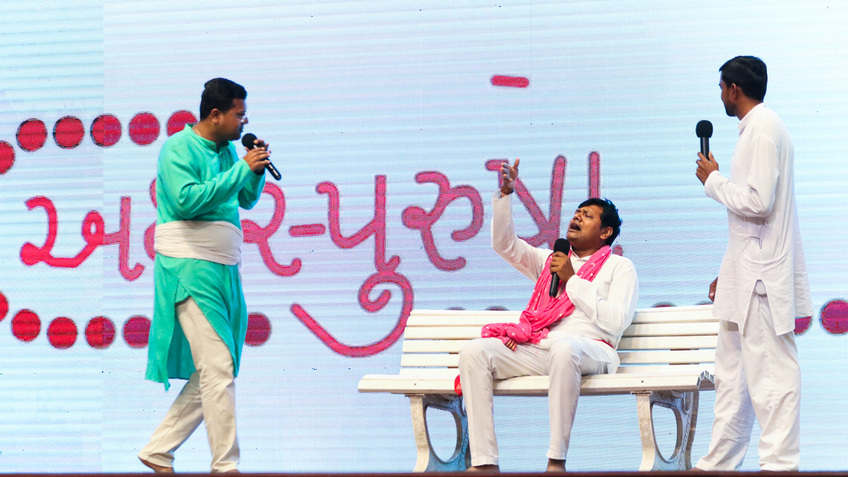 A skit presentation by balaks and karyakars