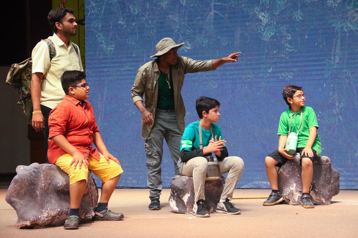 A skit presentation by balaks and karyakars