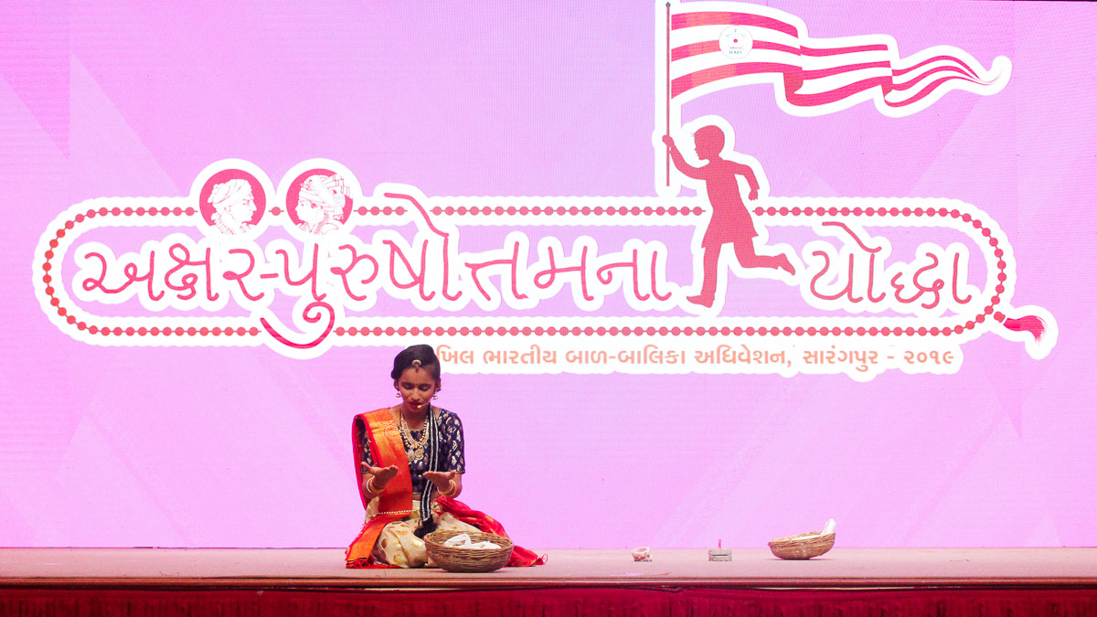 A balika performs a mono-act