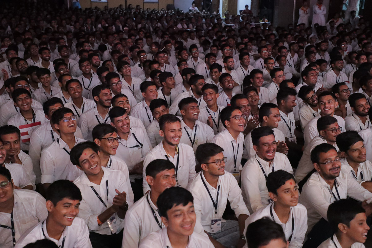 Youths during the assembly