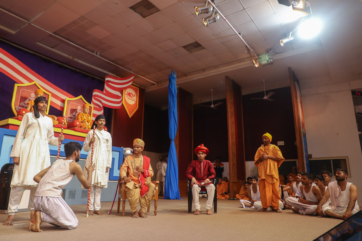 Youths present a drama
