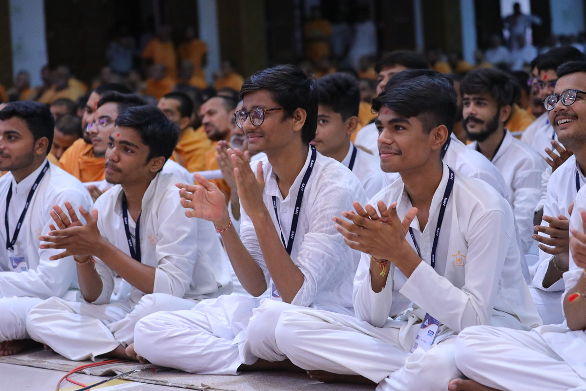 Youths during the assembly