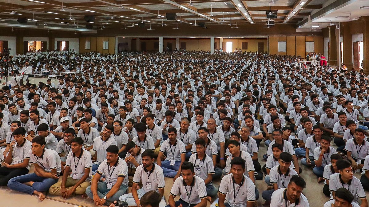 Youths during the shibir