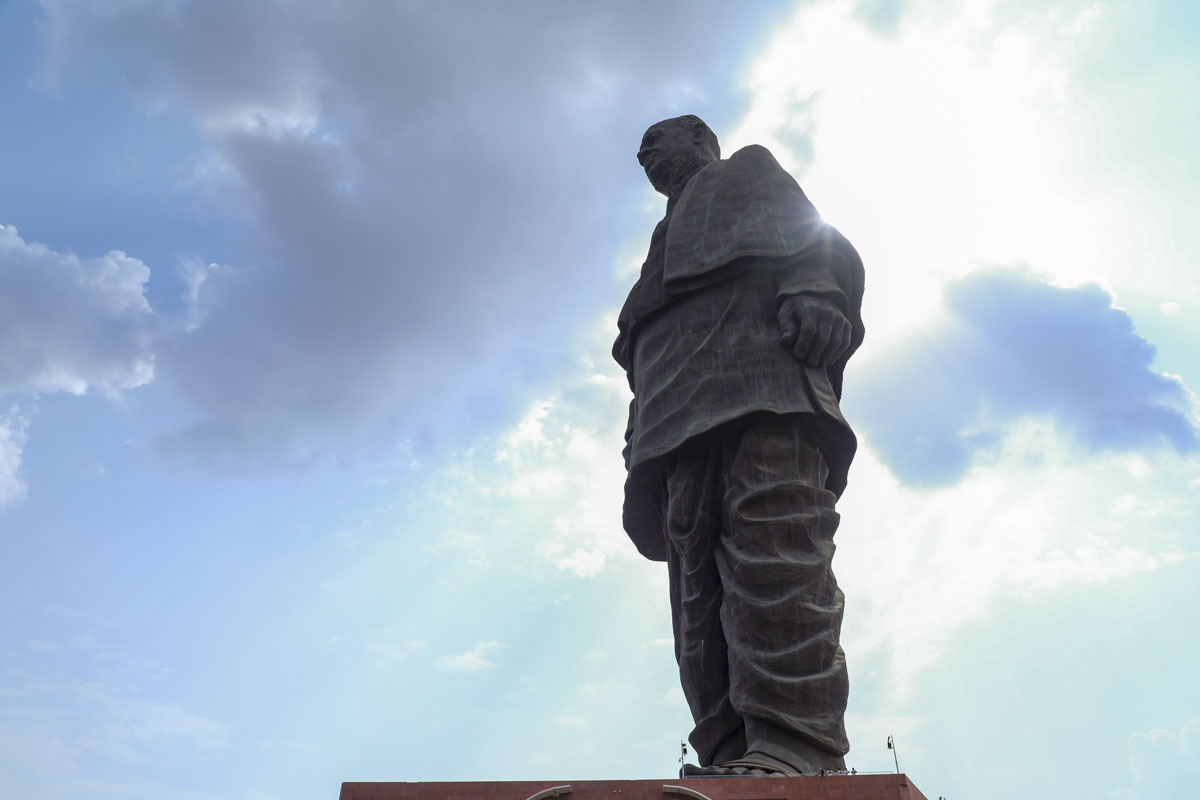 The Statue of Unity, a bronze statue of Indian statesman and independence activist Sardar Vallabhbhai Patel