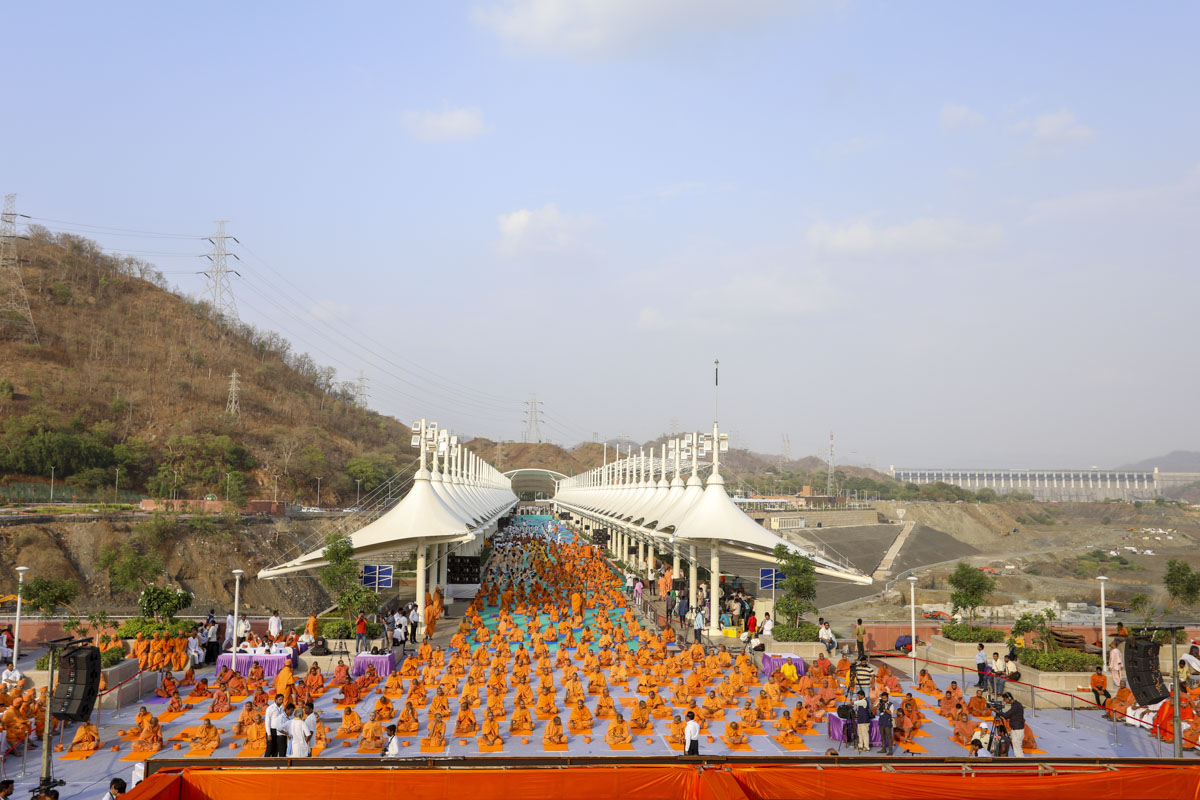 International day of Yoga celebration at The Statue of Unity, Sardar Sarovar Dam, Kevadia