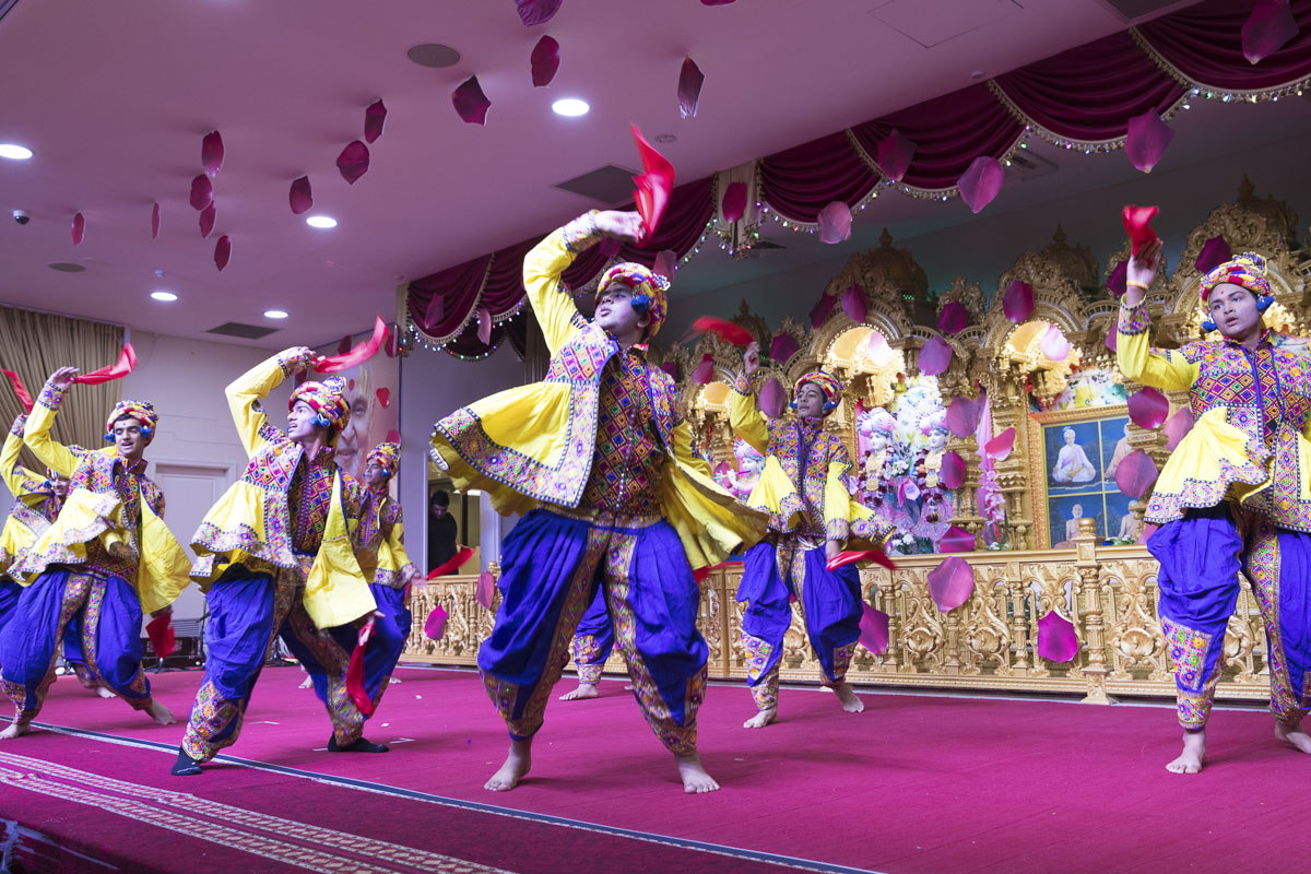 Youths perform a traditional dance