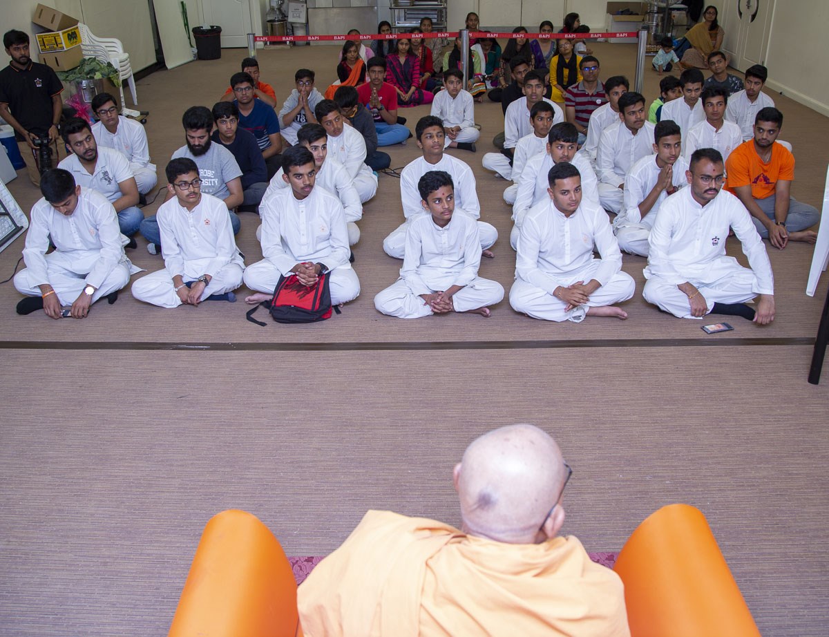 Youths during the assembly
