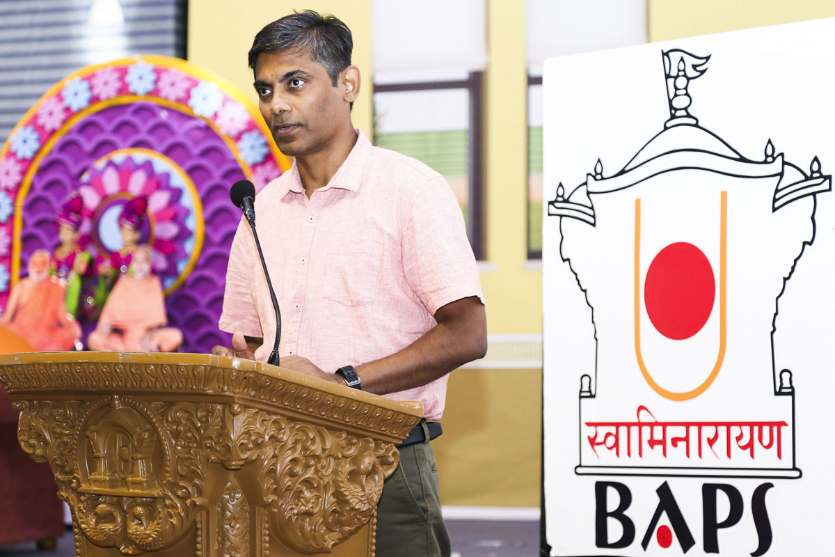 An invited guest addresses the assembly