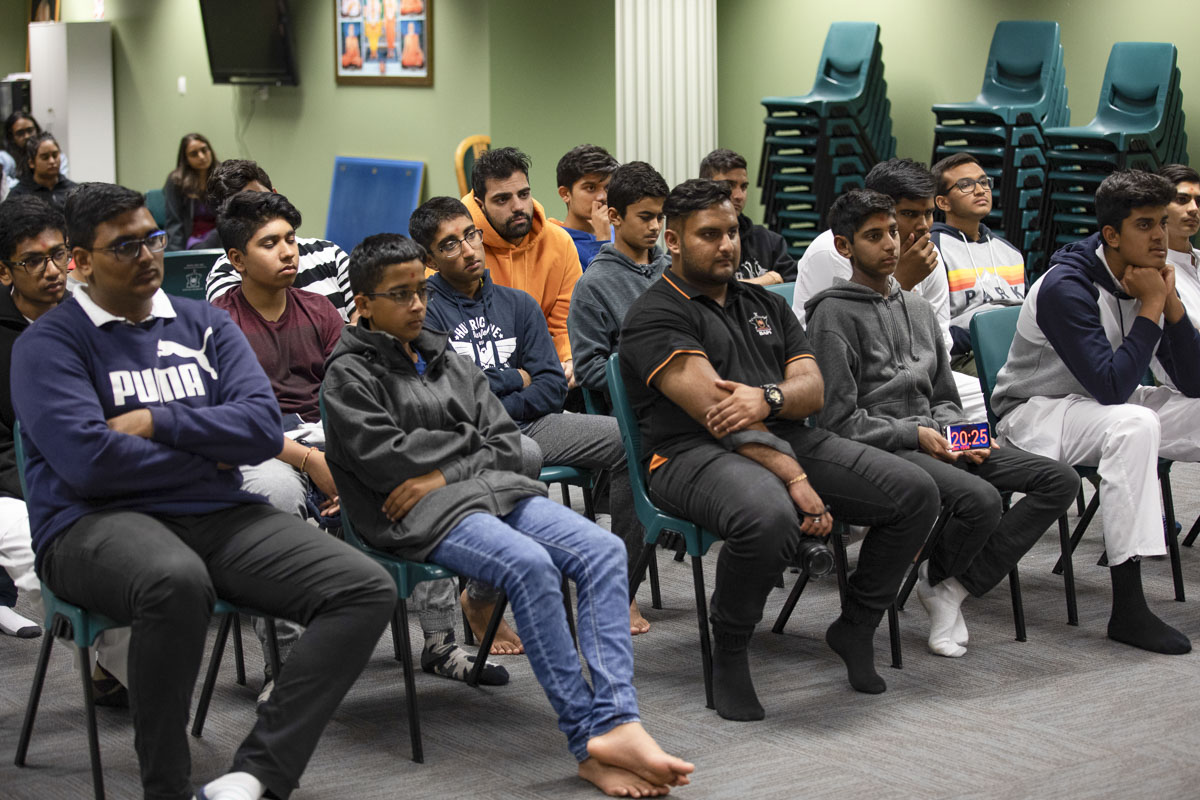 Youths during the assembly
