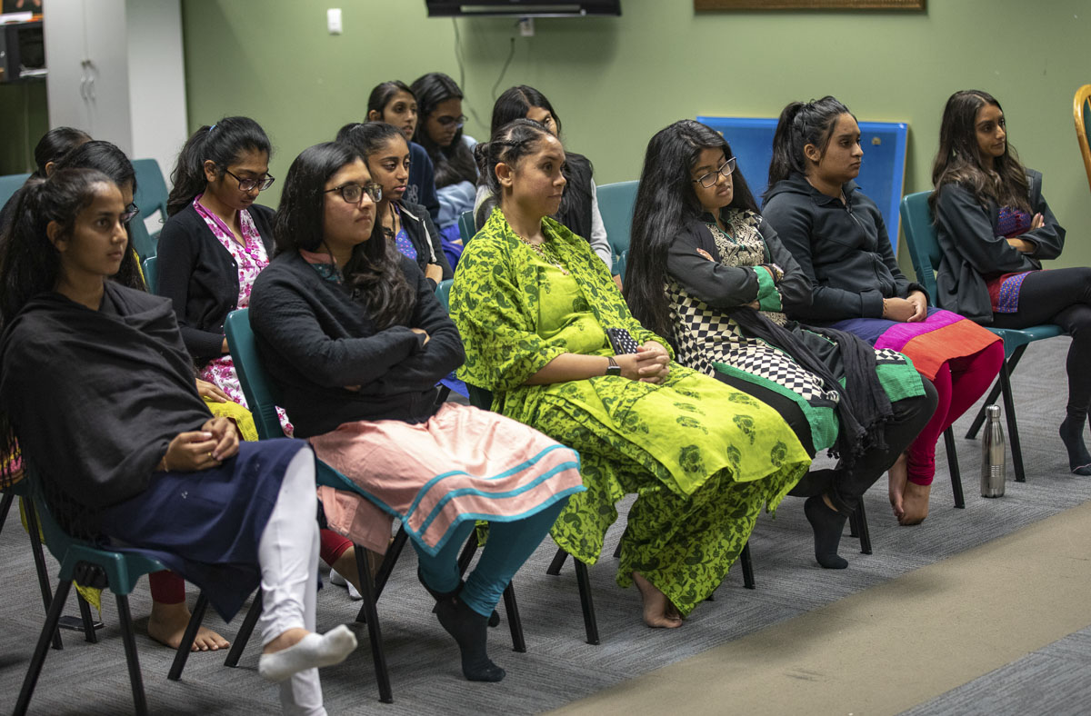 Youths during the assembly
