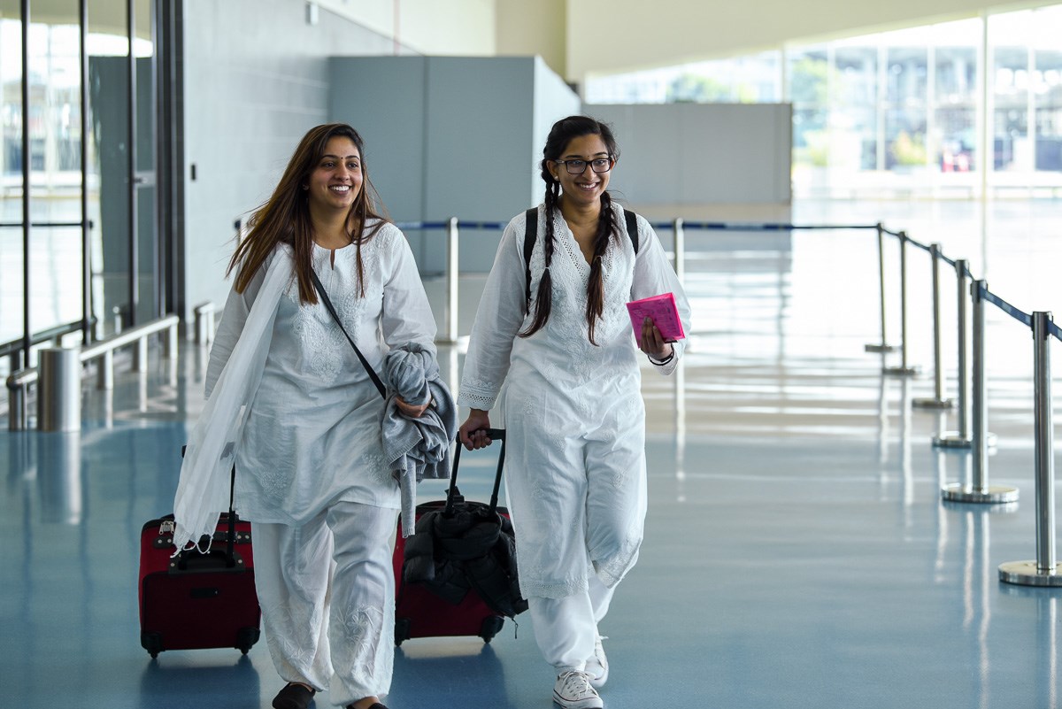 Kishoris arrive at the airport