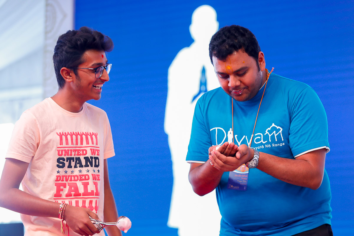 Karyakars during an activity