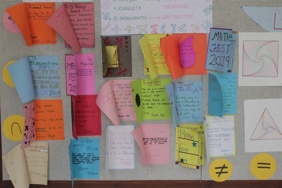 Decoration of Softboards by Students for Math Week Fest