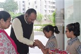 Sh. Mohit Mangal guiding the students on Campus