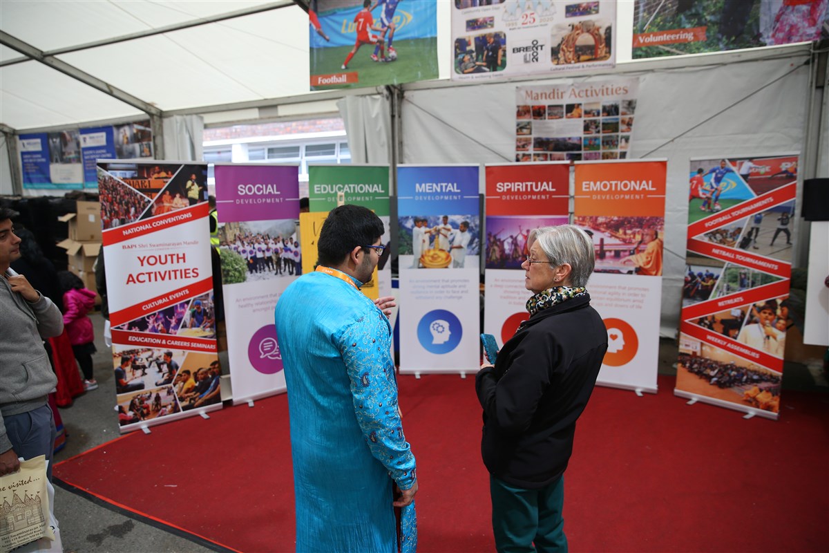 Visitors had the opportunity to learn more about the various activities on offer at the Mandir